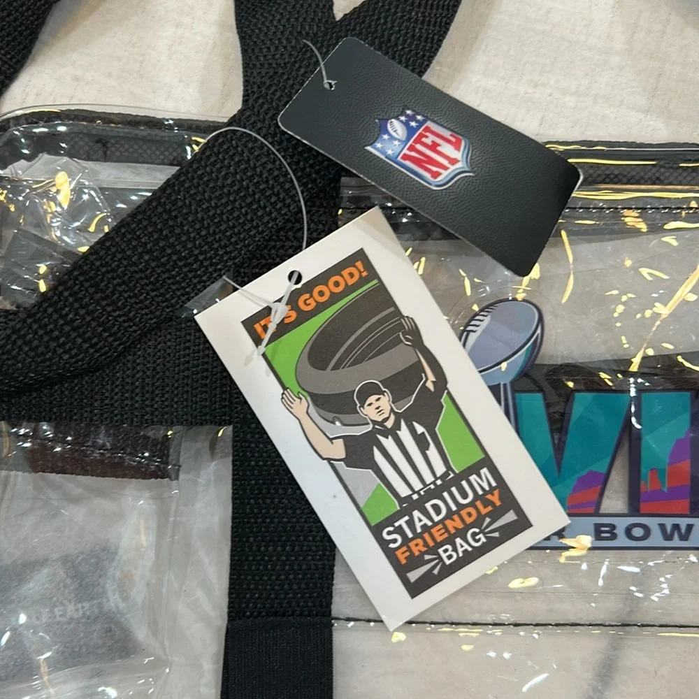 Clear see through small tote bag. Super Bowl LVII